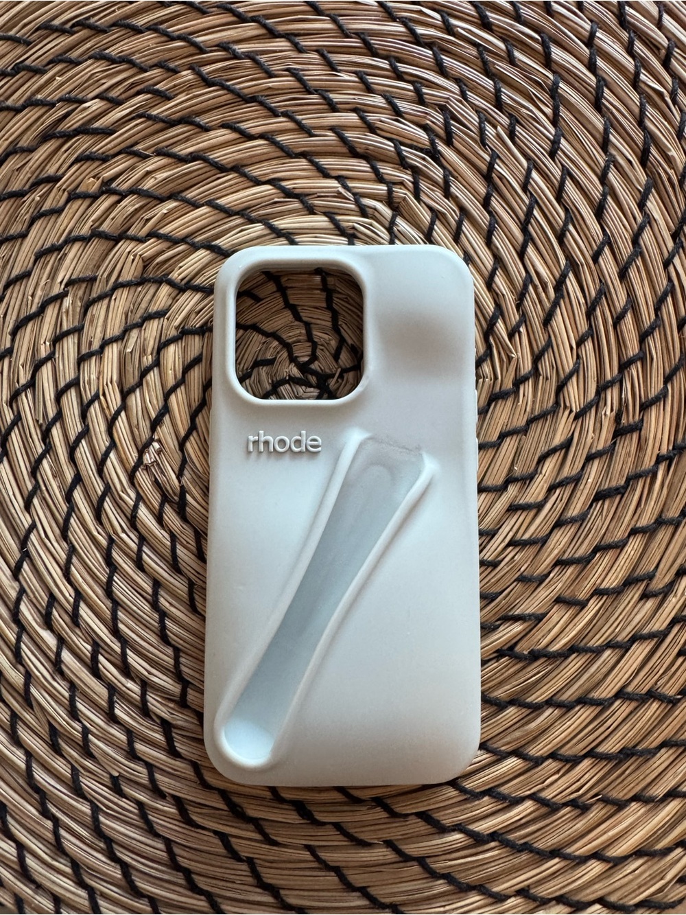 RHODE Gray Silicone iPhone 15PRO Case with Integrated Grip